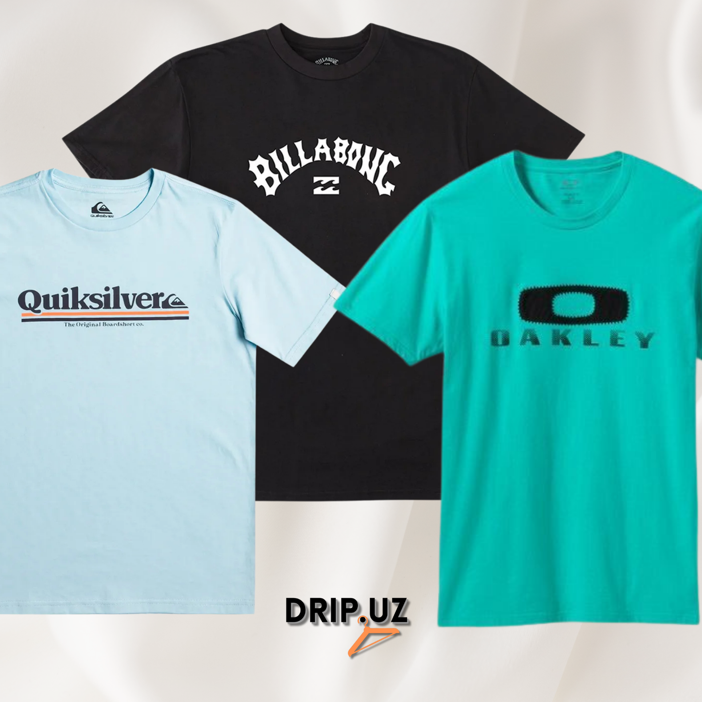 T-Shirts -Oakley, Quicksilver, Billabong, Hurley