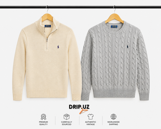 Ralph Lauren -Cable Knit& Quarter Zip