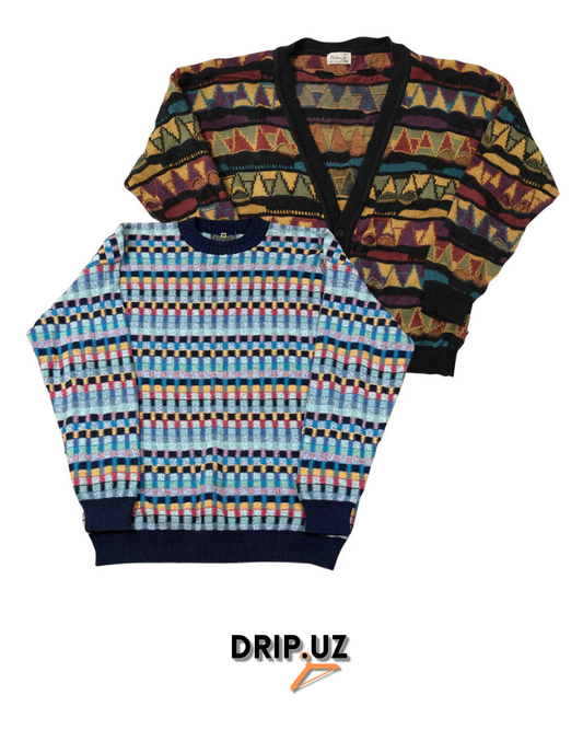 Funky Patterned Vintage Knitwear