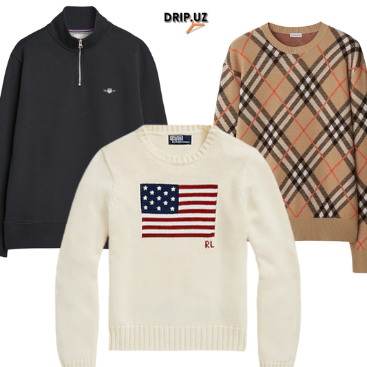Top Brand Sweaters -Burberry, Ralph Lauren, Lacoste, Boss